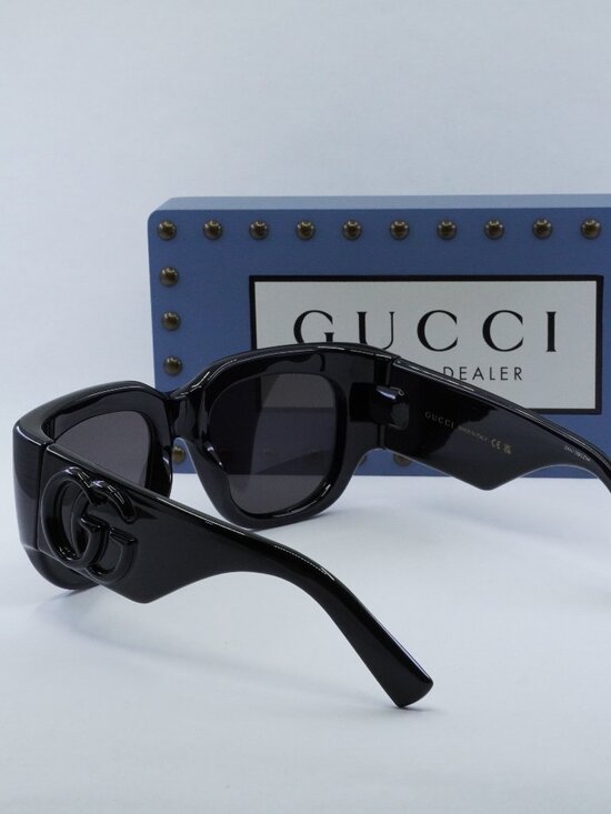Gucci GG1545S 001 Square Sunglasses - Black / Grey